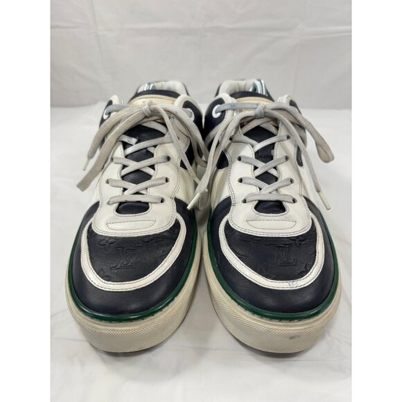 Louis Vuitton Tower Low Top Dark Blue/White Leather Sneakers Mens Size 8 - Picture 5 of 16